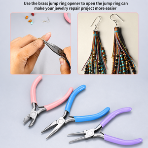 3pcs Stainless Steel Jewelry <b>Pliers</b> <b>Set</b> Needle Nose Round Nose Wire Cutter Tools for Jewelry Making Beading DIY Craft Repair - Product Image 6