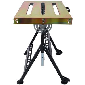 โต๊ะเชื่อมเหล็กพับได้ ขนาด 30"x20" รับน้ำหนักได้ 400 ปอนด์ พร้อมช่องปรับระดับสามช่อง และล้อโต๊ะทำงาน 20 ล้อ - Product Image 3