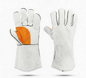 Industrial Heavy Duty Cowhide Leather Breathable Impact Protection Casual Welding Work Gloves - Product Image 1