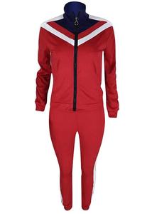 OEM Two Piece Tracksuit Jogger Set Customize Zipper Activewear Sets for Women Women Cropped Zip up <b>Sweatshirt</b> Pants - Product Image 2