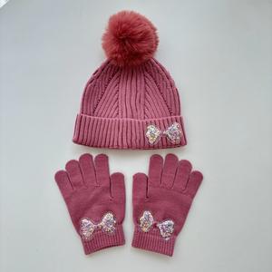Conjunto de gorro y manoplas de invierno para niñas, accesorios cálidos para niños pequeños, gorro térmico y guantes para clima frío - Product Image 2