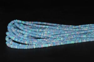 Cuenta Rondelle lisa de ópalo azul de tanzanita Natural de 3-5mm para hacer joyas, cuentas de ópalo de fuego de 16 pulgadas - Product Image 6