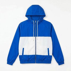 Ensemble deux pièces pour homme : Survêtement coupe-vent personnalisé avec short de sport et sweat à capuche zippé en nylon - Product Image 2