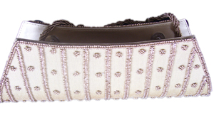 Bolso de mano tipo sobre con cuentas, brillante, para fiesta de noche, con decoración de diamantes de imitación y cierre de solapa - Product Image 5
