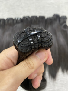 Extensiones de Cabello Virgen Vietnamita, Doble Trama a Máquina, Paquetes de 100g, Cutícula Alineada, Listo para Permanente, Todos los Colores, para Tejer - Product Image 2