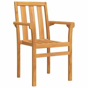 Ensemble de salle à manger de jardin en teck massif brun 7 pièces - Product Image 5