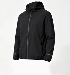 Men Technical Hooded Windbreaker <b>Jacket</b> Waterproof Softshell <b>Running</b> Cycling <b>Reflective</b> <b>Jacket</b> OEM Custom - Product Image 3
