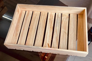 Modern <b>Square</b> Wood Serving Trays with Wooden Handles Food-Safe for Dining Table Home Kitchen Ramadan & Wedding Occasions - Product Image 4