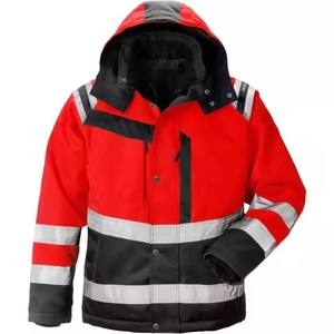 Chaqueta de Seguridad Personalizada con Logotipo, Color a Elección, Alta Calidad, Poliéster, Ropa de Trabajo de Alta Visibilidad, Protección LED Intermitente, Impermeable, para Invierno y Exteriores - Product Image 6