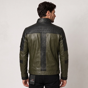 Comfortable <b>mens</b> <b>leather</b> <b>jacket</b> with refined craftsmanship flexible fit and dependable all season performance everyday appeal - Product Image 2