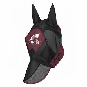 Masque anti-mouches pour chevaux, confortable, avec oreilles protégées, respirant, élastique, avec couvre-yeux en maille, vente en gros - Product Image 3