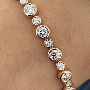 Premium Lab Grown Diamond Bracelet 10K 14K 18K <b>Gold</b> IGI Graded Fine Jewelry White Yellow <b>Rose</b> <b>Gold</b> Finish - Product Image 4