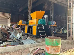 Trituradora de Tambor Metálico de 415 Voltios, Utilizada para Triturar Residuos, Máquina Trituradora de Doble Eje para Exportación - Product Image 2