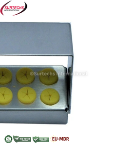 Bandeja de autoclave Surtechs Bur Holder Cassette de 8 posiciones para esterilización dental, de acero inoxidable, para instrumentos quirúrgicos dentales - Product Image 6