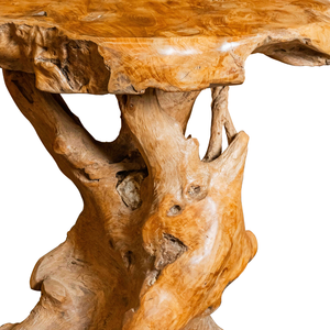Mesa de Centro de Madera de Teca Natural Rústica Premium, Hecha a Mano, Artesanal, Antigua, Duradera, Orgánica, para Sala de Estar, Muebles para el Hogar de Lujo ARTERRA - Product Image 3