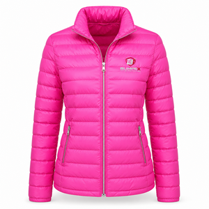 OEM Custom Logo Womens Lightweight High-Quality Puffer <b>Jacket</b> Stand Collar Quilted <b>Packable</b> Winter Coat with Zipper Pockets - Product Image 4