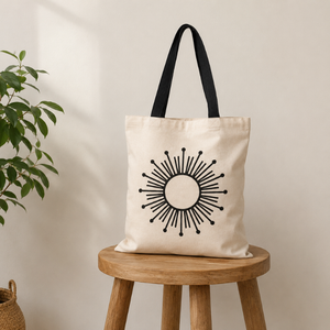 Bolsa de Mano de Lona Ecológica Orgánica Tipo Calico |   Bolsa de Tela de Algodón Reutilizable Promocional |   Bolsa de Transporte de Calidad para Exportación al por Mayor - Product Image 2
