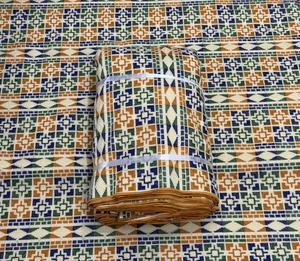 Tissu en coton tissé à motif géométrique abstrait 50/52 pouces, poids moyen, jacquard, textile de maison respirant, à poils plats - Product Image 2
