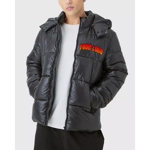 Fashion Custom Made Puffer Jacket Coat Winter <b>Wind</b> <b>Breaker</b> Black Men's Puffer Jacket 2027 Men's Hooded Puffer Jacket - Product Image 1