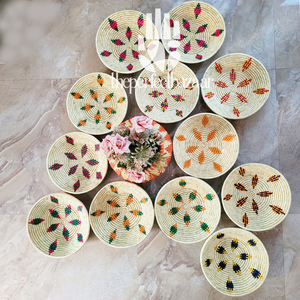 Panier multifonctionnel en herbe de Moonj naturelle, forme diamant, écologique, durable, taille mini - Product Image 4