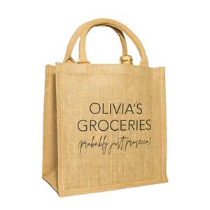 Sacs cabas en jute naturel imprimés de taille personnalisée pour un usage quotidien sacs à main promotionnels en toile avec poignée en coton cadeau shopping voyage - Product Image 1