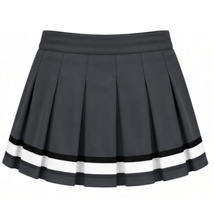 Jupe plissée gris-bleu sublimée pour cheerleading, bas de tenue de sport d'équipe, vêtements d'entraînement athlétique, compétition - Product Image 2