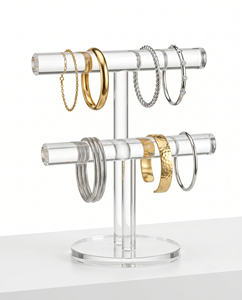 Acrylic Modern Customized for Jewelry Display <b>Stand</b> Easy Assembly Transparent Corner Shelf Design for Ring Display Retail - Product Image 2