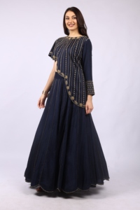 Lehenga Choli Tradicional Glamuroso para Mujer con Adornos de Corte Dana, Elegante para Eventos - Product Image 3