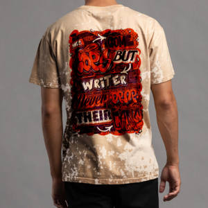 T-shirt streetwear de haute qualité pour hommes, tissu épais, 100% coton, 300 g/m², personnalisable, effet vintage délavé à l'acide, pour garçons. - Product Image 2