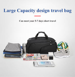 Sac de voyage court grande capacité imprimé, imperméable, pour hommes et femmes, design unique, compartiment sec/humide, sac de sport/gym personnalisé - Product Image 5