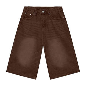 กางเกงยีนส์ขาสั้นพรีเมียมสำหรับผู้ชาย ทรงหลวมสบาย ดีไซน์ทันสมัย แรงบันดาลใจจากสไตล์จีนส์จอร์ทส์ - Product Image 1