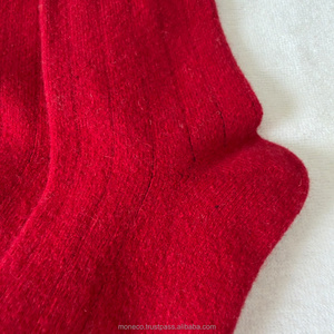 Wholesale MONGOLIA Sheep Wool <b>Crew</b> <b>Socks</b> for <b>Women</b> Solid Red Breathable Knitted For Daily Casual Wear Adults OEM ODM - Product Image 4