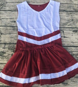 Ensemble uniforme de cheerleading vintage pour filles, style écolier, anti-plis, écologique, respirant, en polyester/coton, épaules dénudées - Product Image 3