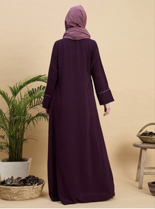 Nouvelle Abaya Traditionnelle Islamique Noire Magnifique pour Femme, Style Saoudien, en Polyester Respirant, Longueur Cheville, Collection Printemps 2026, Dubaï - Product Image 6