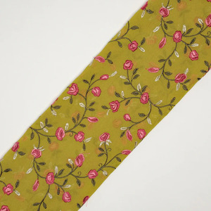 Tela de Encaje Bordado de Alta Calidad, Elegante Tela de Malla Estampada con Jacquard Floral para Vestidos de Novia y Decoración de Prendas - Product Image 5