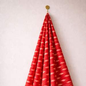 Tela de Algodón Ikat Tejida a Mano, Ecológica, Hecha por Artesanos, Duradera, Suave, Tradicional, Anudada, Lavable, Textil Boho - Product Image 3