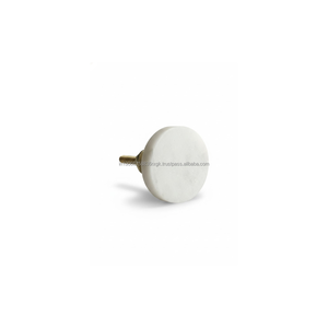 Bouton carré minimaliste en marbre blanc naturel, diamètre 4 cm, hauteur 7 cm, écologique et durable, pour armoire, tiroir de cuisine, commode - Product Image 3