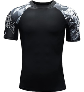 Rashguards Deportivos para Hombre, Transpirables, de Secado Rápido, Ecológicos, de Poliéster/Nailon, con Logotipo Personalizado, para Entrenamiento, Lucha y Natación, Venta al Por Mayor - Product Image 2
