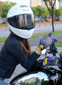 Gants de course à doigts entiers, violet, gris, jaune, antidérapants, fermeture auto-agrippante, unisexe, motocross en plein air - Product Image 4
