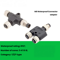 Connecteur Aviation M8 Étanche IP67, Adaptateur Répartiteur Métallique 3 4 5 6 Broches Mâle Femelle Type Y I T, Un Entrée Deux Sorties
