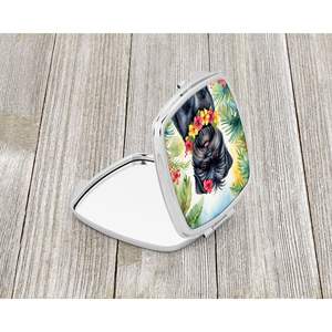 Espejo de maquillaje de viaje compacto Affenpinscher Luau espejo decorativo de bolsillo plegable de mano para regalo de mujeres y niñas - Product Image 2