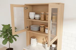 Mueble de Cocina Moderno Estilo Americano con Encimera de Melamina, 4 Puertas y 1 Cajón K208ZV Hecho en Malasia - Product Image 2