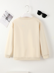 Sweat-shirt à capuche thermique en molleton de coton blanc pour petits garçons, respirant, style vintage, imprimé lettres, pull-over toutes saisons pour enfants - Product Image 4