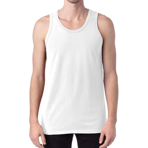 Camiseta sin mangas con cuello mandarín para hombre HSI, de poliéster/algodón, tejido de punto, de secado rápido, informal, con estampado por sublimación y teñido anudado. - Product Image 5
