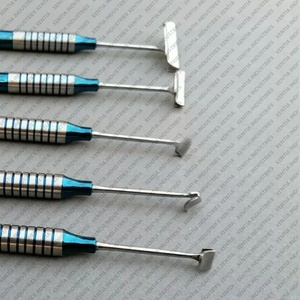 Kit de 5 instruments de brossage des tissus mous pour implants dentaires, revêtement titane, pour chirurgie de la commissure linguale dentaire - Product Image 2