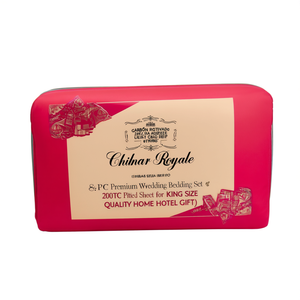 Ensemble de literie de mariage haut de gamme Chinar Royale 8 pièces, drap-housse 200TC pour lit king size, qualité hôtel, cadeau pour la maison - Product Image 2