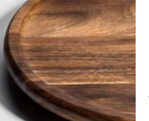 Plateau tournant rond en bois de qualité supérieure, fait main, pour le rangement des ustensiles de cuisine, élégant accessoire pour la maison - Product Image 2