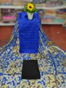 Vestido de Lujo 2026 para Niñas, Modelo Fransawi Dirac, 100% Seda/Mezcla de Algodón y Poliéster, Tela Jacquard con Diseño Floral y Lentejuelas Doradas - Product Image 6