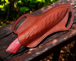 Cuchillo de Caza de Acero de Damasco al por Mayor con Mango de Madera para Supervivencia al Aire Libre, Camping, Pesca, Cuchillos de Caza con Hoja de Acero de Damasco - Product Image 5