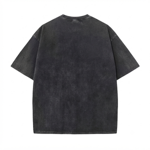 T-shirt Homme Oversize Délavé à l'Acide 100% Coton Impression Logo Personnalisé Coupe Slim Coupe Décontractée T-shirt Homme Oversize Délavé à l'Acide Personnalisé - Product Image 4